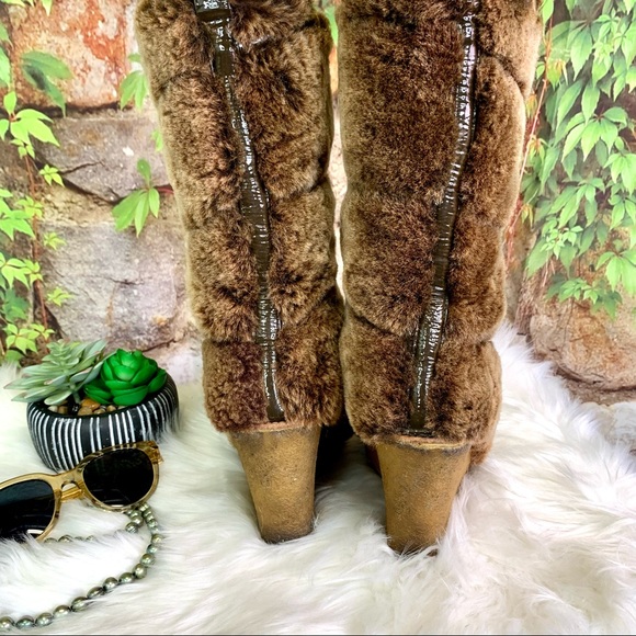 TORY BURCH Cocoa Brown Kiki Shearling Sherpa Boots, 9M - Picture 11 of 13
